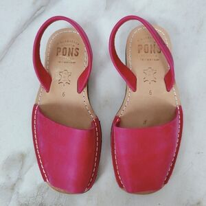 Pons Women's Classic Style Avarca Menorcan Sandals, Fuchsia Pink, Sz 6
